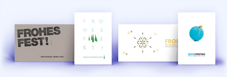 Schlichte Weihnachtskarte und geschäftliche Weihnachtskarten mit schlichtem Motiv
